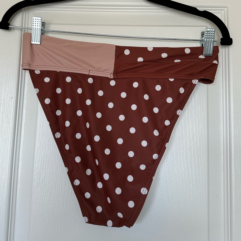 Nasty Gal Grab Your Colorblock Polka Dot Bikini Bottom View 6